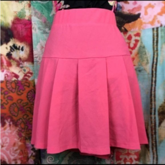 Torrid Peach Pleated Crepe Skater Skirt 0X - Picture 2 of 8